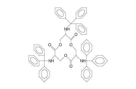 1,5,9-Tris(triphenyl-methylamino)-2,6,10-trioxo-3,7,11-trioxa-cyclododecane