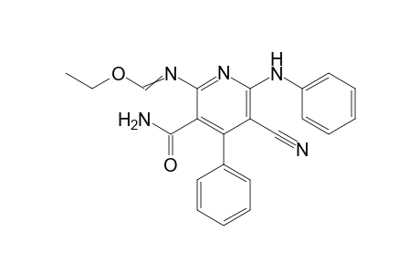 Ethyl-N-(3-carbamoyl-5-cyano-4-phenyl-6-(phenylamino)pyridin-2-yl)formimidate