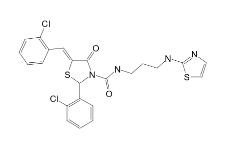 N-3-[[2-(2-CHLOROPHENYL)-4-OXO-5-(2-CHLOROBENZYLIDENE)-1,3-THIAZOLIDINE]-CARBAMYL]-PROPYL-2-AMINOTHIAZOLE