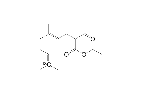 Ethyl (9-13C)-(E)-2-acetyl-5,9-dimethyldeca-4,8-dienoate