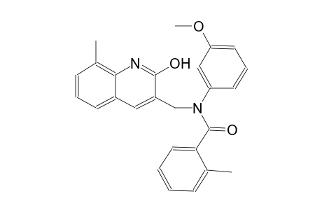 N-[(2-hydroxy-8-methyl-3-quinolinyl)methyl]-N-(3-methoxyphenyl)-2-methylbenzamide