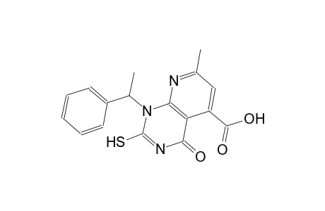 pyrido[2,3-d]pyrimidine-5-carboxylic acid, 1,4-dihydro-2-mercapto-7-methyl-4-oxo-1-(1-phenylethyl)-