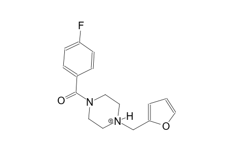 1-(4-fluorobenzoyl)-4-(2-furylmethyl)piperazin-4-ium