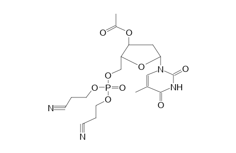 3'-O-ACETYLDEOXYTHYMIDINE, 5'-BIS(CYANOETHYL)PHOSPHATE