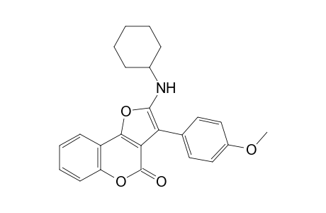 2-(Cyclohexylamino)-3-(p-methoxyphenyl)-4H-furo[3,2-c]chromen-4-one