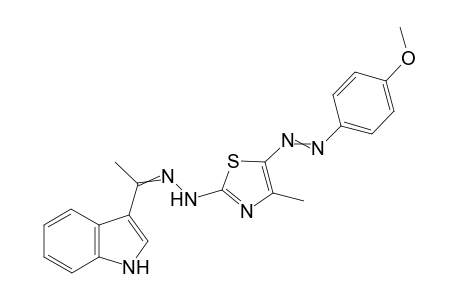 2-(2-(1-(1H-Indol-3-yl)ethylidene)hydrazinyl)-5-((4-methoxyphenyl)diazenyl)-4-methylthiazole