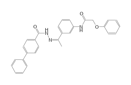 N-{3-[(1Z)-N-([1,1'-biphenyl]-4-ylcarbonyl)ethanehydrazonoyl]phenyl}-2-phenoxyacetamide