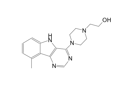 2-[4-(9-methyl-5H-pyrimido[5,4-b]indol-4-yl)-1-piperazinyl]ethanol