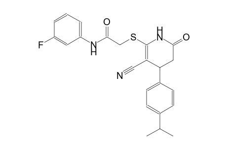 acetamide, 2-[[3-cyano-1,4,5,6-tetrahydro-4-[4-(1-methylethyl)phenyl]-6-oxo-2-pyridinyl]thio]-N-(3-fluorophenyl)-