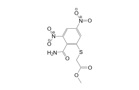 acetic acid, [[2-(aminocarbonyl)-3,5-dinitrophenyl]thio]-, methyl ester