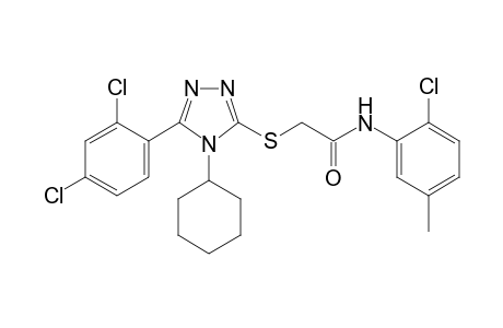 N-(2-chloranyl-5-methyl-phenyl)-2-[[4-cyclohexyl-5-(2,4-dichlorophenyl)-1,2,4-triazol-3-yl]sulfanyl]ethanamide