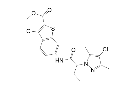 methyl 3-chloro-6-{[2-(4-chloro-3,5-dimethyl-1H-pyrazol-1-yl)butanoyl]amino}-1-benzothiophene-2-carboxylate