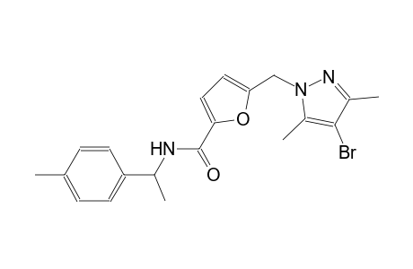 5-[(4-bromo-3,5-dimethyl-1H-pyrazol-1-yl)methyl]-N-[1-(4-methylphenyl)ethyl]-2-furamide