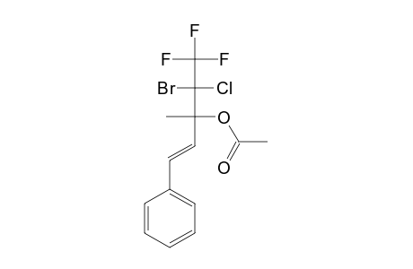 3-ACETOXY-4-BROMO-4-CHLORO-5,5,5-TRIFLUORO-3-METHYL-1-PHENYL-1-PENTENE