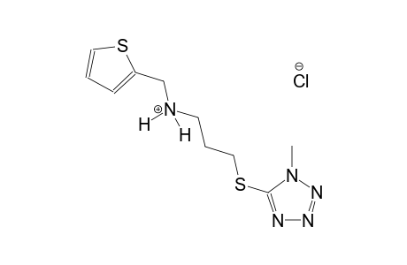 3-[(1-methyl-1H-tetraazol-5-yl)sulfanyl]-N-(2-thienylmethyl)-1-propanaminium chloride