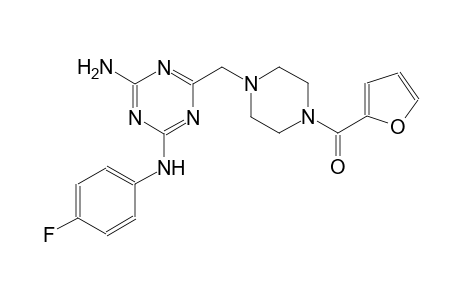 1,3,5-triazine-2,4-diamine, N~2~-(4-fluorophenyl)-6-[[4-(2-furanylcarbonyl)-1-piperazinyl]methyl]-