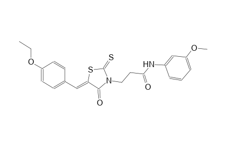 3-thiazolidinepropanamide, 5-[(4-ethoxyphenyl)methylene]-N-(3-methoxyphenyl)-4-oxo-2-thioxo-, (5Z)-