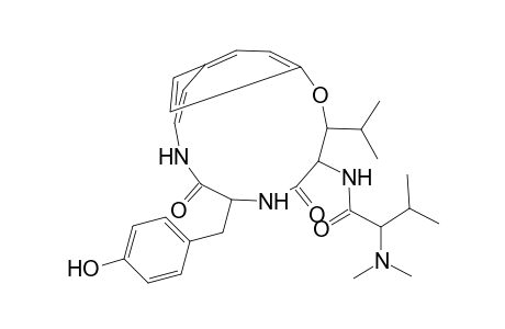 Butanamide, 2-(dimethylamino)-N-[7-[(4-hydroxyphenyl)methyl]-3-(1-methylethyl)-5,8-dioxo-2-oxa-6,9-diazabicyclo[10.2.2]hexadeca-10,12,14,15-tetraen-4-yl]-3-methyl-