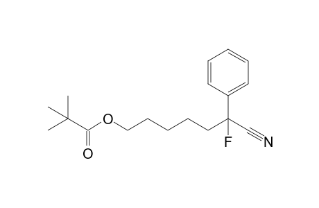 2-Fluoro-2-phenyl-7-(trimethylacetoxy)heptanenitrile