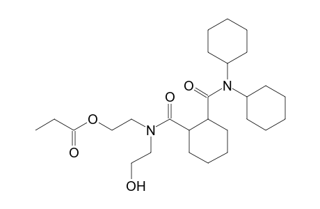 Propionic acid, 2-[(2-dicyclohexylcarbamoylcyclohexanecarbonyl)(2-hydroxyethyl)amino]ethyl ester