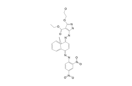 BICYCLO-[4.4.1]-UNDECA-3,6,8,10-TETRAEN-2,5-DION-2-(2,4-DINITROPHENYLHYDRAZON)-5-[4-ETHOXYCARBONYL-3-(2'-HYDROXYETHOXY)-1H-PYRAZOL-5-YL]-HYDRAZONE