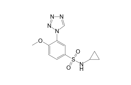 N-cyclopropyl-4-methoxy-3-(1,2,3,4-tetrazol-1-yl)benzenesulfonamide