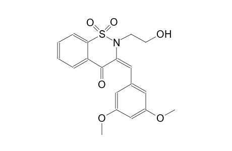 4H-1,2-benzothiazin-4-one, 3-[(3,5-dimethoxyphenyl)methylene]-2,3-dihydro-2-(2-hydroxyethyl)-, 1,1-dioxide, (3E)-