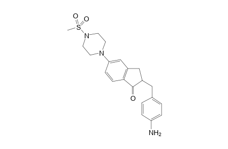 2-(4-Aminobenzyl)-5-[4-(methansulfonyl)piperazin-1-yl]-2,3-dihydro-1H-inden-1-one