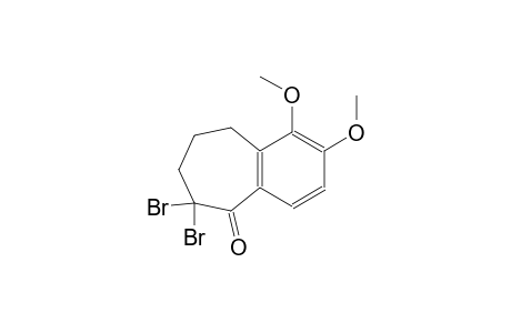 5H-Benzocyclohepten-5-one, 6,6-dibromo-6,7,8,9-tetrahydro-1,2-dimethoxy-