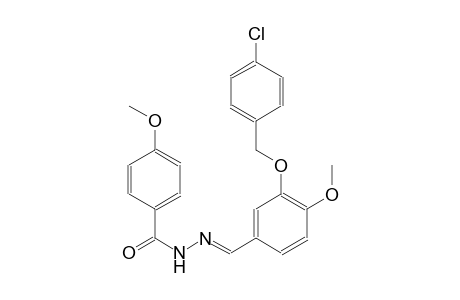N'-((E)-{3-[(4-chlorobenzyl)oxy]-4-methoxyphenyl}methylidene)-4-methoxybenzohydrazide