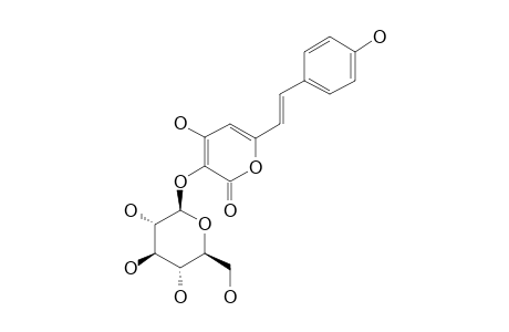 3'-DEOXYEQUISETUMPYRONE;3,4-HYDROXY-6-(4'-HYDROXY-E-STYRYL)-2-PYRON-3-O-BETA-GLUCOPYRANOSIDE