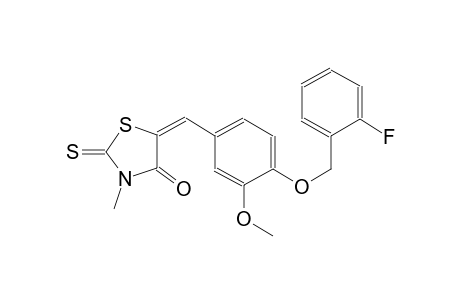 4-thiazolidinone, 5-[[4-[(2-fluorophenyl)methoxy]-3-methoxyphenyl]methylene]-3-methyl-2-thioxo-, (5E)-