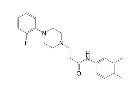 N-(3,4-dimethylphenyl)-3-[4-(2-fluorophenyl)-1-piperazinyl]propanamide