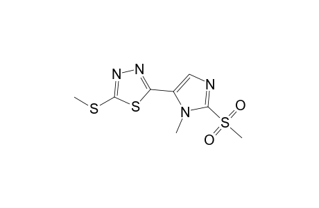 2-(1-Methyl-2-methylsulfonyl-1H-imidazol-5-yl)-5-methylthio-1,3,4-thiadiazole