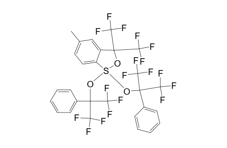3H-2,1-Benzoxathiole, 1,1-dihydro-5-methyl-3,3-bis(trifluoromethyl)-1,1-bis[2,2,2-trifluoro -1-phenyl-1-(trifluoromethyl)ethoxy]-
