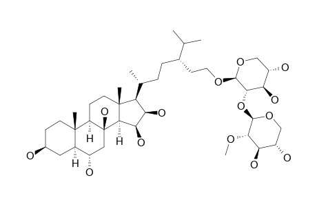 HALITYLOSIDE-B;(24R)-29-O-[2-O-METHYL-BETA-D-XYLOPYRANOSYL-(1->2)-BETA-D-XYLOPYRANOSYL]-24-ETHYL-5-ALPHA-CHOLESTANE-3-BETA,6-ALPHA,8,15-BETA,16-BETA,29-HEXOL