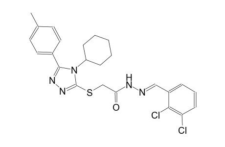 2-{[4-cyclohexyl-5-(4-methylphenyl)-4H-1,2,4-triazol-3-yl]sulfanyl}-N'-[(E)-(2,3-dichlorophenyl)methylidene]acetohydrazide