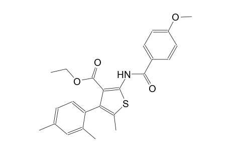 ethyl 4-(2,4-dimethylphenyl)-2-[(4-methoxybenzoyl)amino]-5-methyl-3-thiophenecarboxylate