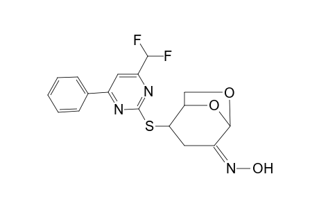 (NZ)-N-[2-[4-(difluoromethyl)-6-phenylpyrimidin-2-yl]sulfanyl-6,8-dioxabicyclo[3.2.1]octan-4-ylidene]hydroxylamine