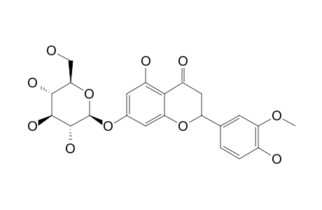 5,4'-DIHYDROXY-3'-METHOXY-7-O-BETA-D-GLUCOPYRANOSYL-FLAVANONE