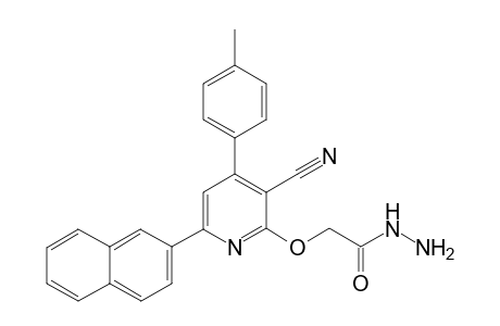 2-((3-cyano-6-(naphthalene-2-yl)-4-(p-tolyl)pyridine-2-yl)oxy)acetohydrazide