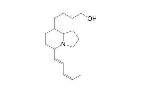 8-(Hydroxybutyl)-5-(pentadienyl)-indolizidine