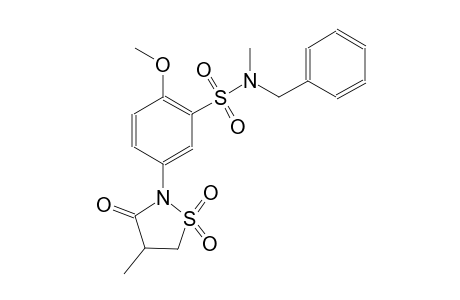 benzenesulfonamide, 2-methoxy-N-methyl-5-(4-methyl-1,1-dioxido-3-oxo-2-isothiazolidinyl)-N-(phenylmethyl)-