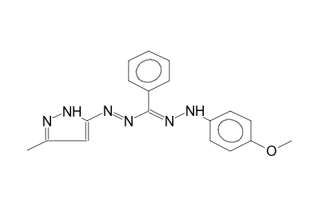 1-[3-METHYL-5-PYRAZOLYL]-3-PHENYL-5-(PARA-METHOXYPHENYL)FORMAZANE