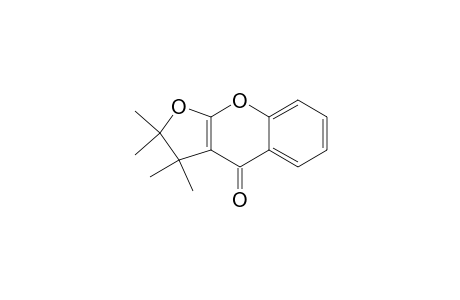 4H-Furo[2,3-b][1]benzopyran-4-one, 2,3-dihhydro-2,2,3,3-tetramethyl-