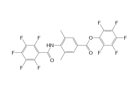 Pentafluorophenyl 2-(N-pentafluorobenzoylamino)-1,3-dimethylphenyl-5-carboxylate