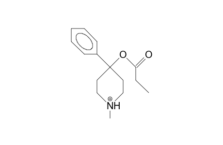 1-Methyl-4-phenyl-4-propionyloxy-piperidine cation