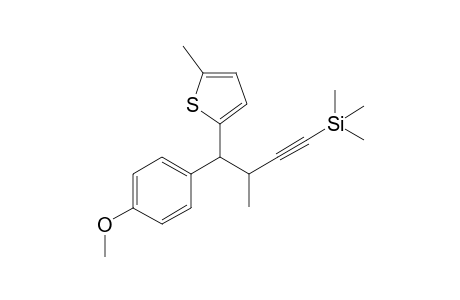 (4-(4'-methoxyphenyl)-3-methyl-4-(5'-methylthiophen-2'-yl)-but-1-ynyl-trimethylsilane