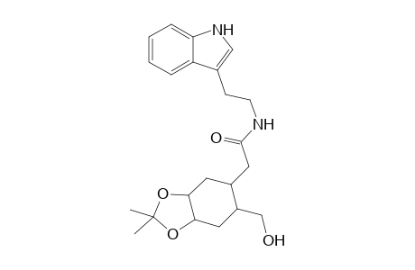 3-[2-[N-[(2-(hydroxymethyl)-4,5-(isopropylidenedioxy)cyclohexyl)acetyl]amidoethyl]indole