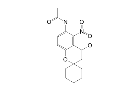 (+/-)-3',4'-DIHYDRO-4'-HYDROXY-5'-NITROSPIRO-[CYCLOHEXANE-1,2'-(2'H)-[1]-BENZOPYRAN]-6'-ACETAMIDE